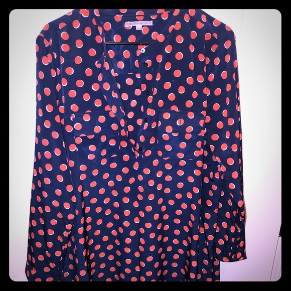 Polka Dot Shirt Dress - Picture 1 of 2